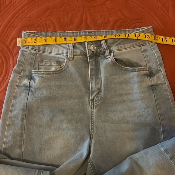 Light Blue Denim Wide Leg Jeans, Size S - Picture 7 of 10